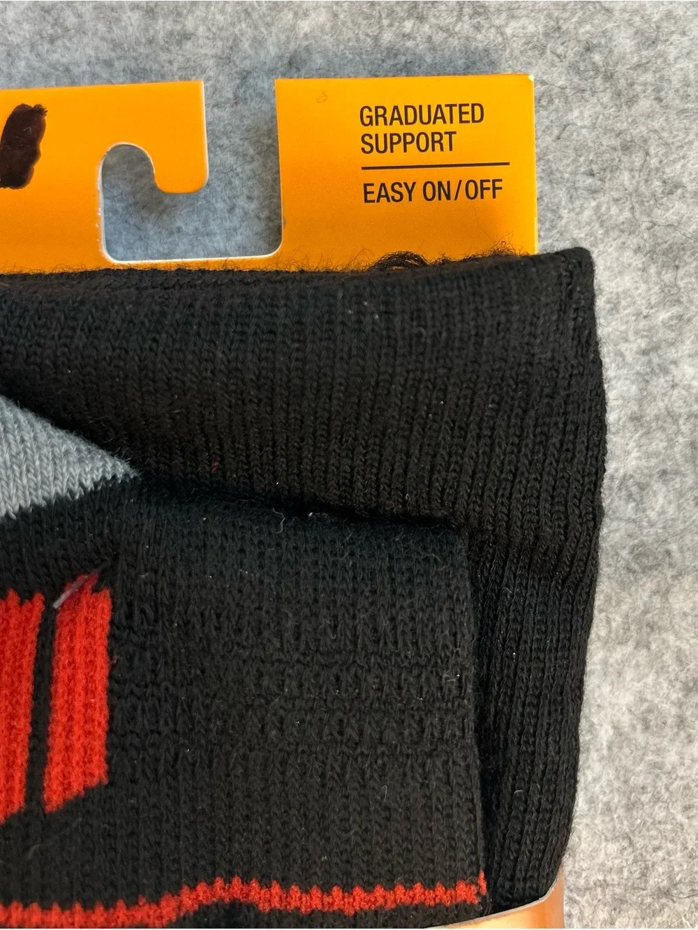 CVS Firm Support Copper-Treated Compression Socks, S/M, Black/Red, 1 pr